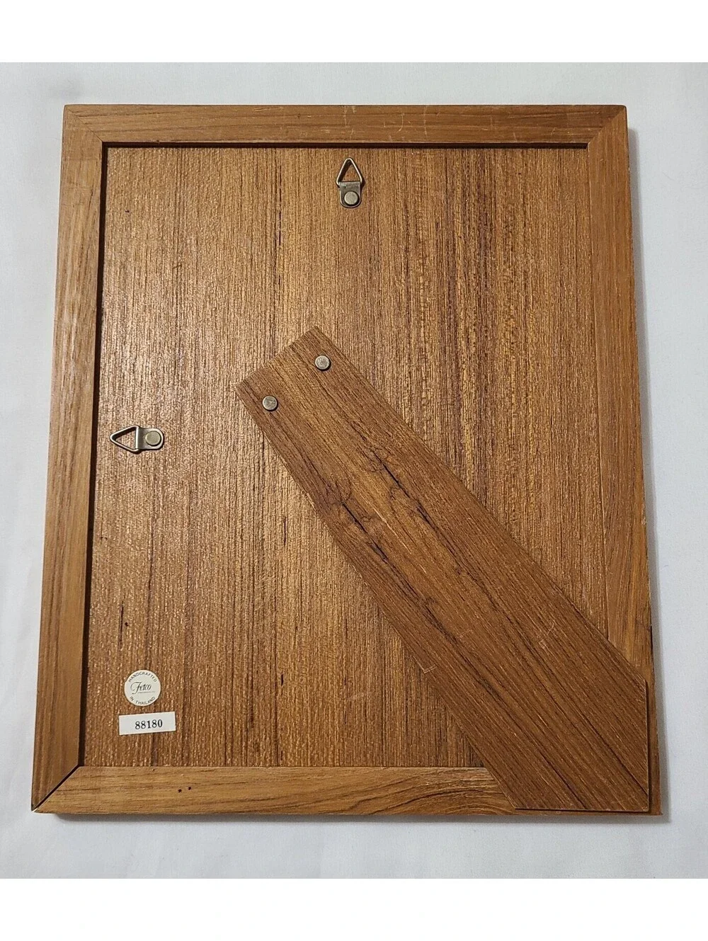 Vtg Fetco Handcrafted Marquetry Wood Picture Frame Sz 8x10 Inlaid Teak Rosewood
